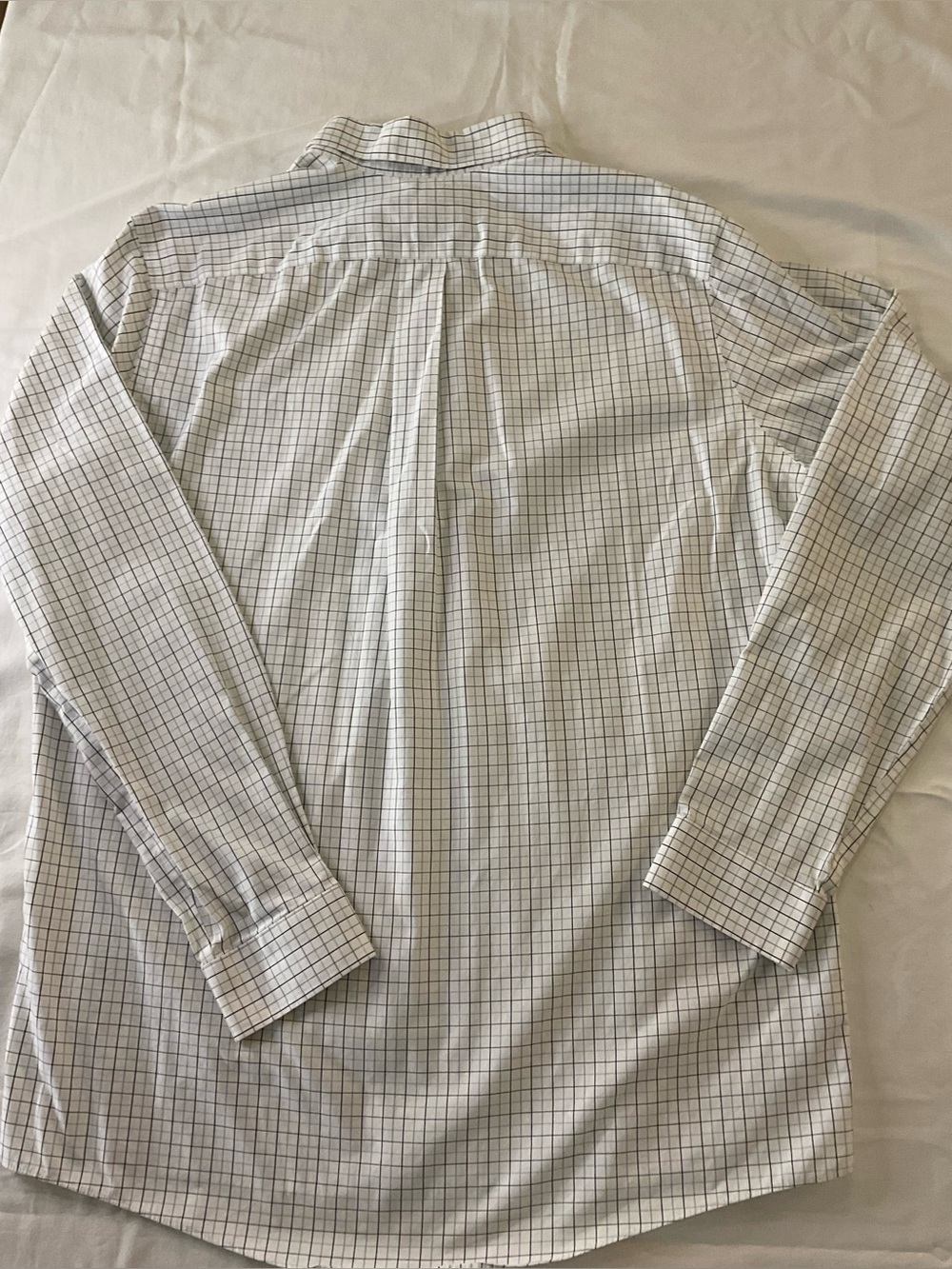 Eddie Bauer Men’s LT Large Tall White Check Button Down Shirt - Picture 5 of 6